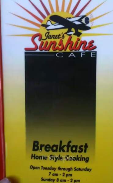 Sunshine Cafe - North Salt Lake, UT menu_pic