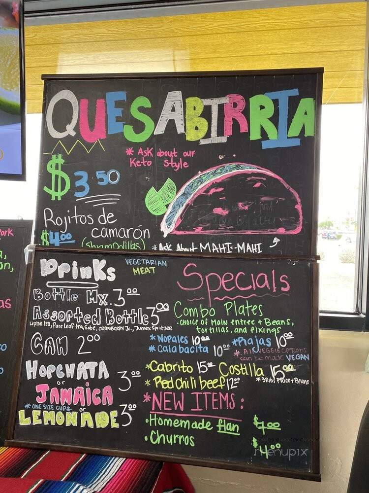 El Rustico - Tucson, AZ menu_pic