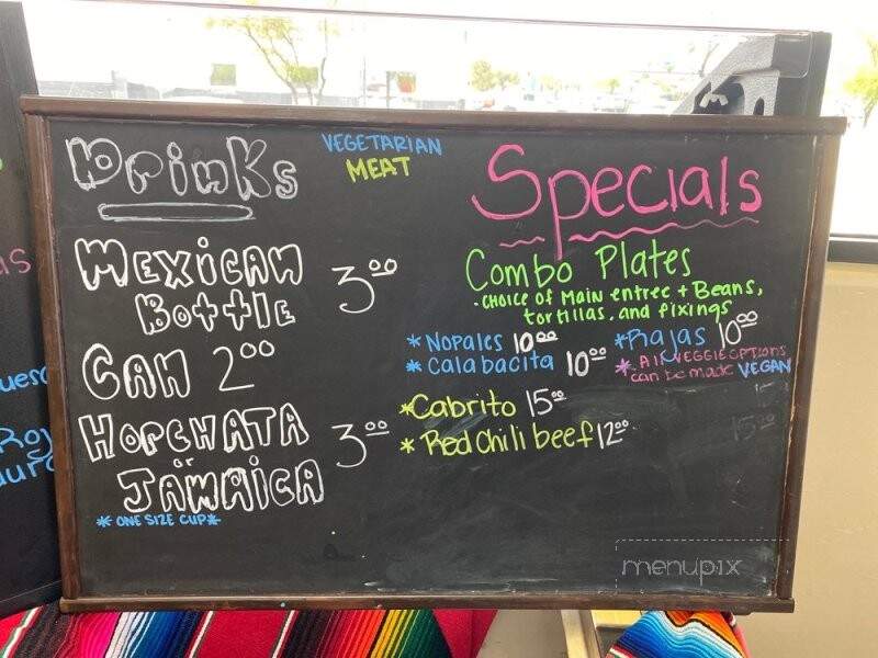 El Rustico - Tucson, AZ menu_pic
