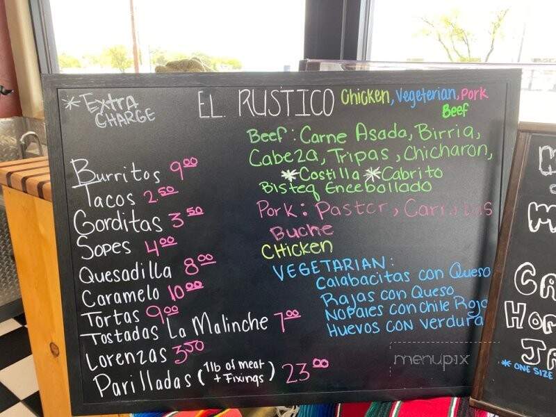 El Rustico - Tucson, AZ menu_pic
