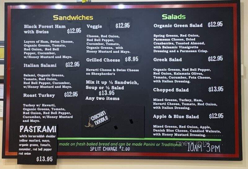 Birkholm's Bakery - Solvang, CA menu_pic
