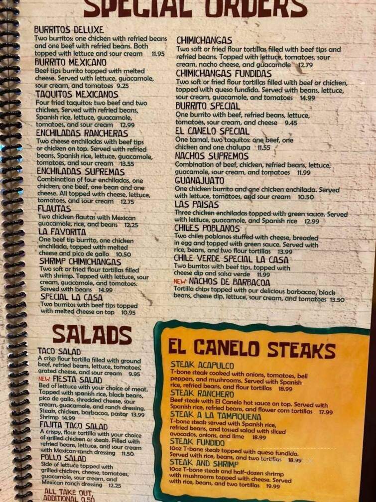 El Canelo - Hamburg, NY menu_pic