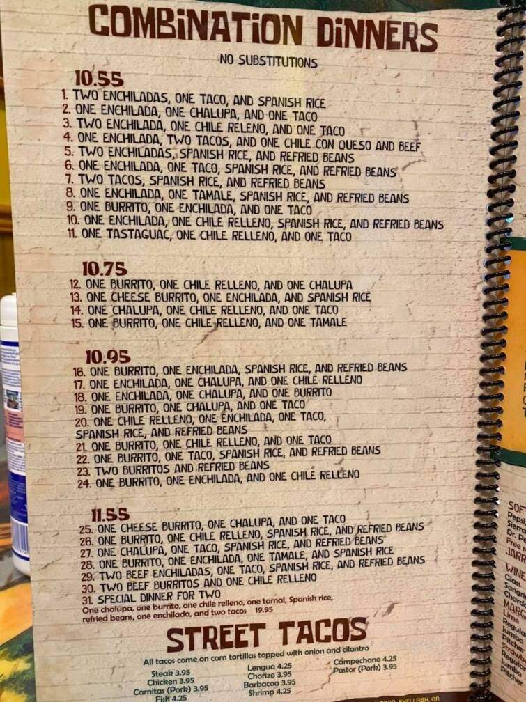 El Canelo - Hamburg, NY menu_pic