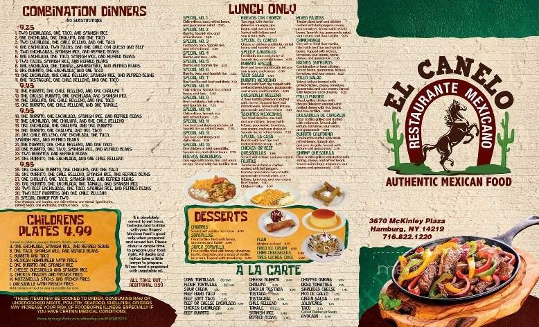 El Canelo - Hamburg, NY menu_pic
