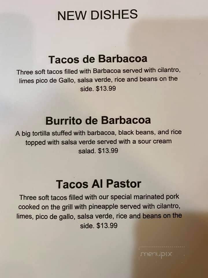 El Canelo - Hamburg, NY menu_pic