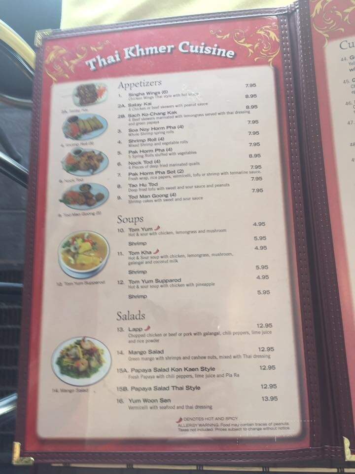 Thai Khmer Cuisine - Cornwall, ON menu_pic