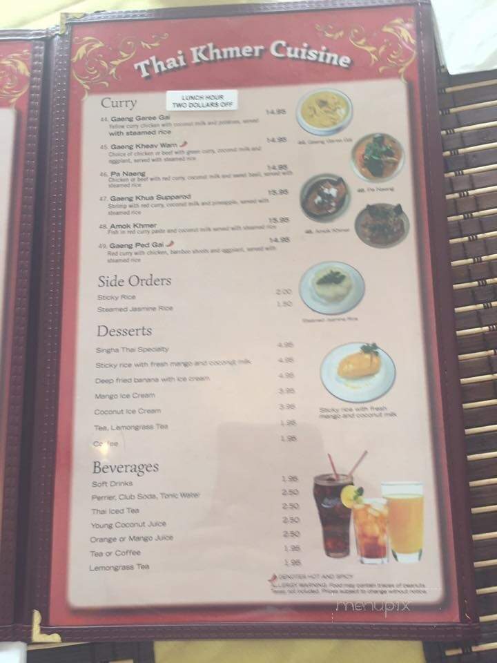 Thai Khmer Cuisine - Cornwall, ON menu_pic