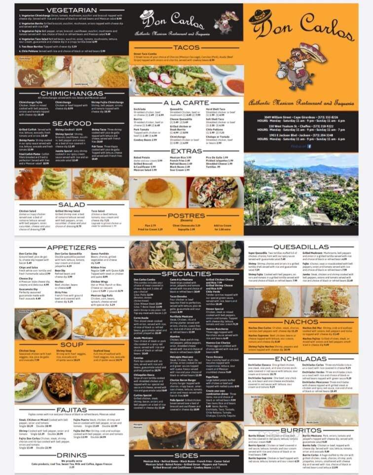Don Carlos - Chaffee, MO menu_pic