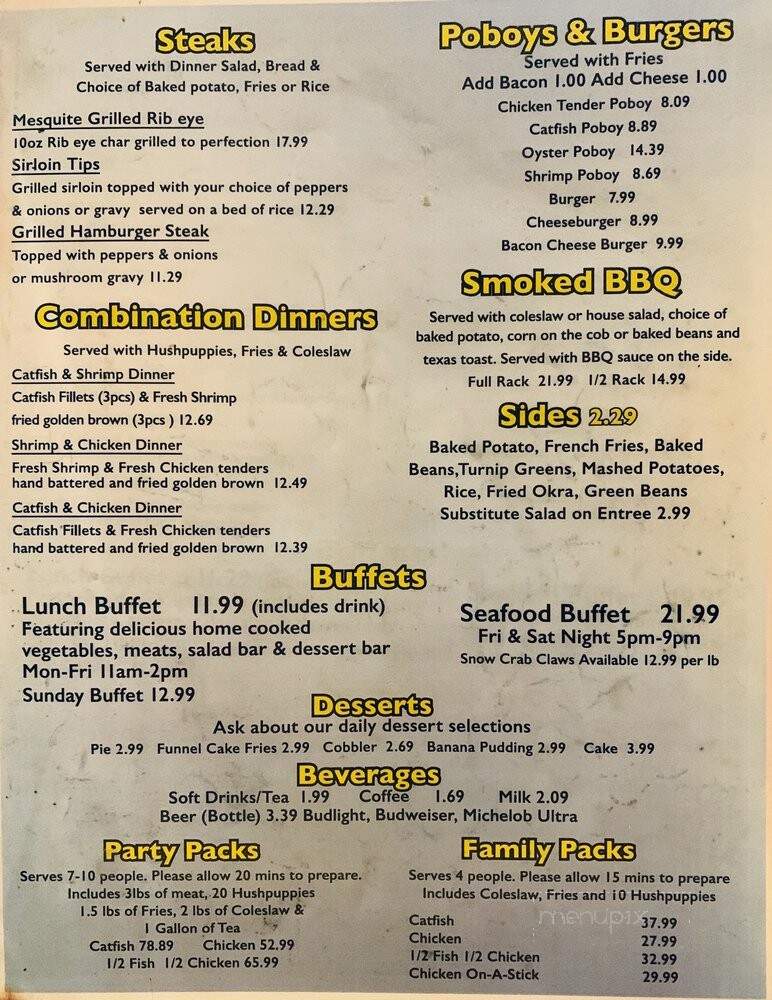 Penn's Santa Fe Steakhouse - Forest, MS menu_pic