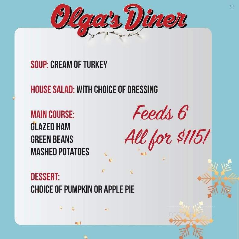 Olga's Diner - Marlton, NJ menu_pic