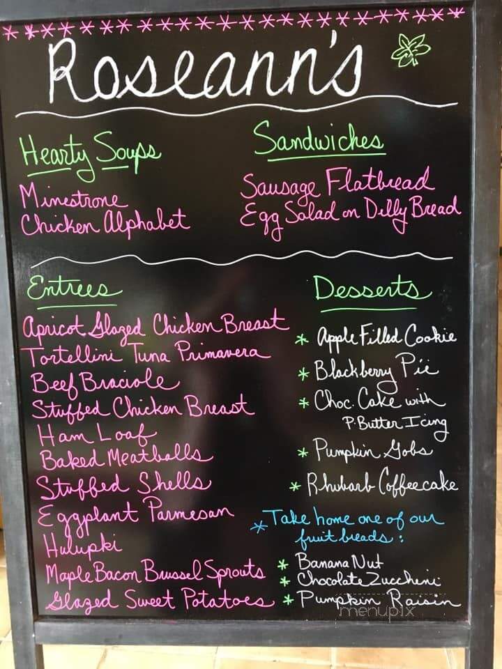 Roseann's Everyday Gourmet - Indiana, PA menu_pic
