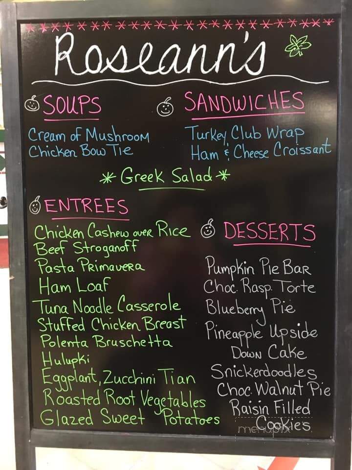 Roseann's Everyday Gourmet - Indiana, PA menu_pic