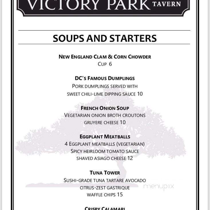 Victory Park Tavern - Rumson, NJ menu_pic
