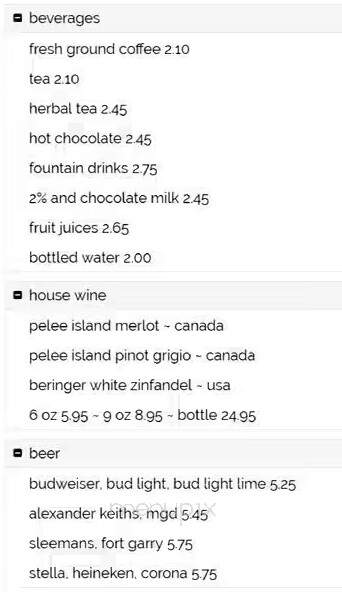Olympia Diner - Winnipeg, MB menu_pic