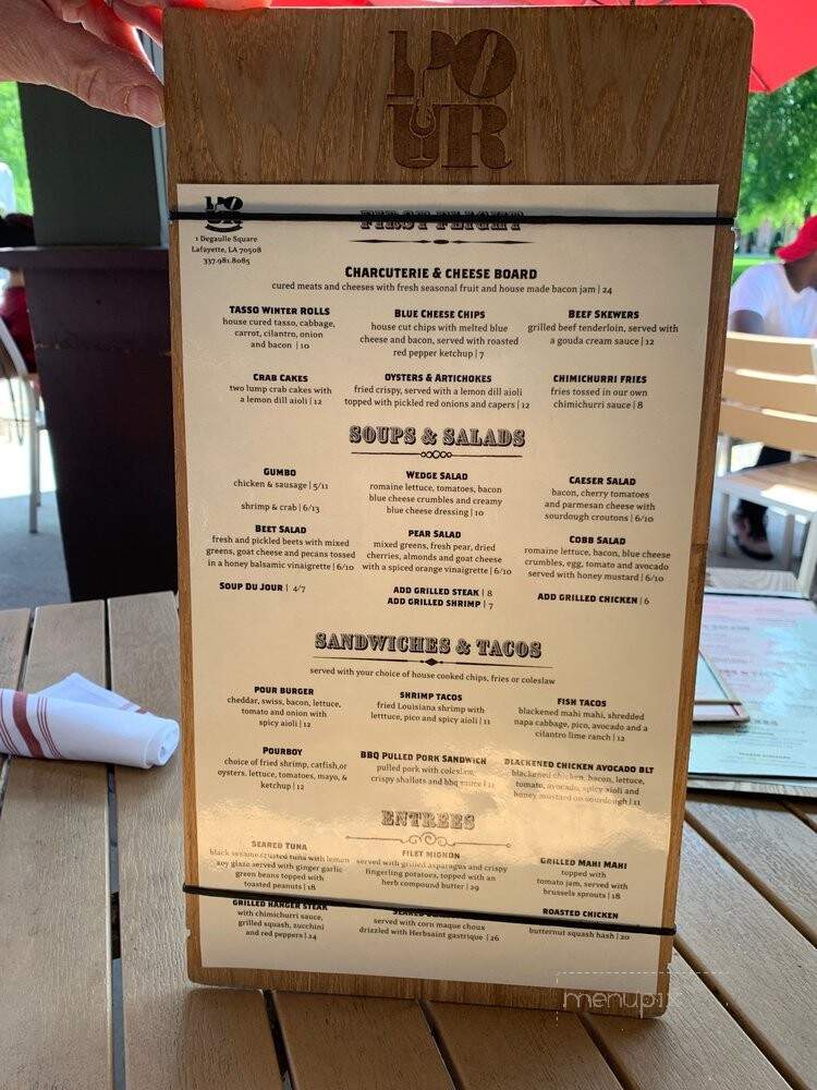 Pour - Lafayette, LA menu_pic
