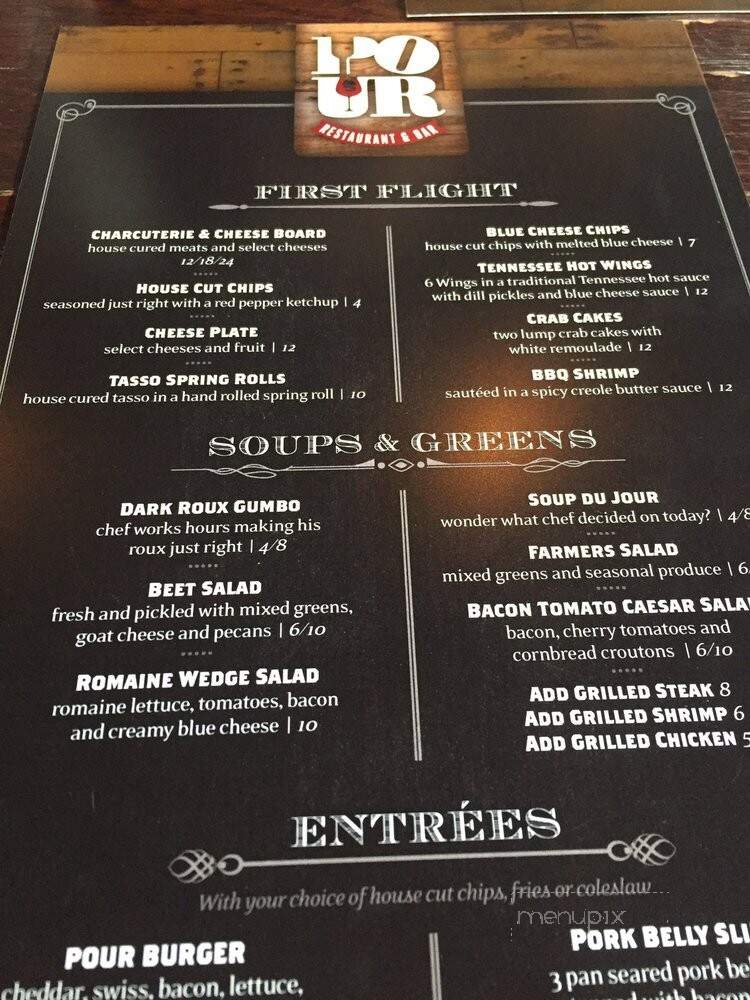 Pour - Lafayette, LA menu_pic