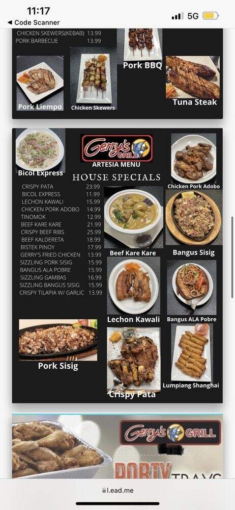Gerry's Grill - Artesia, CA menu_pic