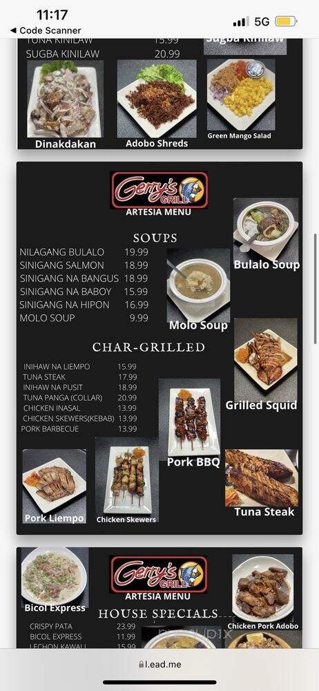 Gerry's Grill - Artesia, CA menu_pic