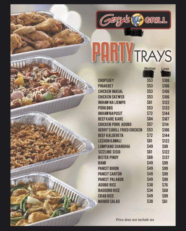 Gerry's Grill - Artesia, CA menu_pic