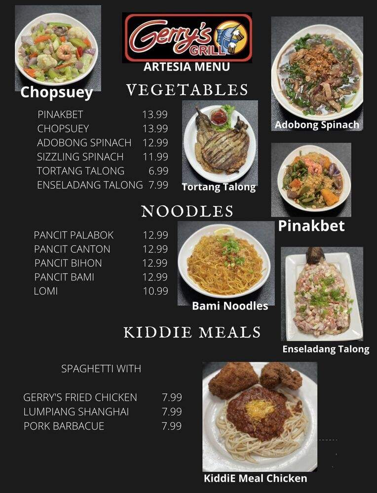 Gerry's Grill - Artesia, CA menu_pic