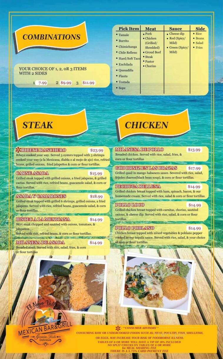 El Nuevo Vallarta Bluffton - Bluffton, SC menu_pic