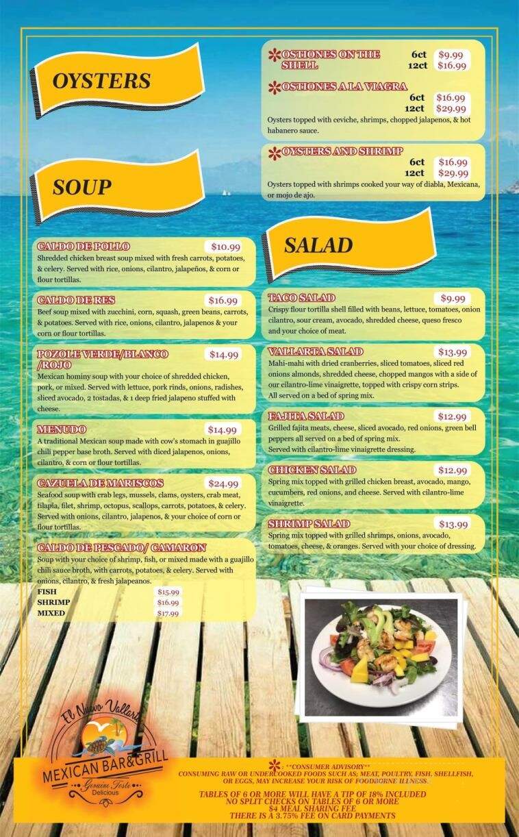 El Nuevo Vallarta Bluffton - Bluffton, SC menu_pic