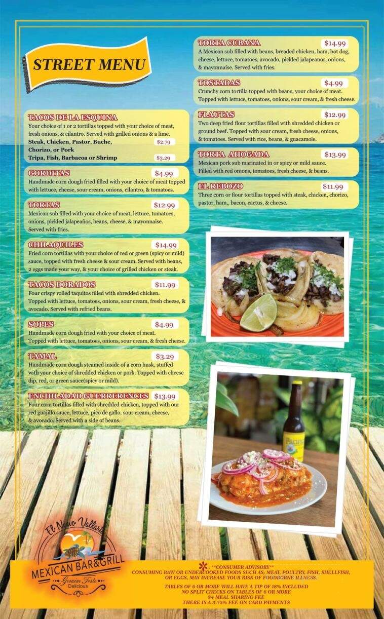 El Nuevo Vallarta Bluffton - Bluffton, SC menu_pic