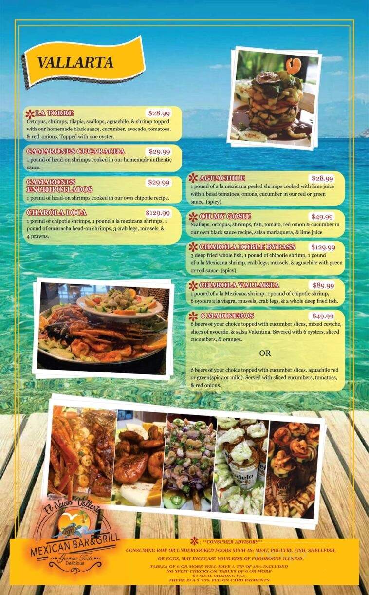 El Nuevo Vallarta Bluffton - Bluffton, SC menu_pic