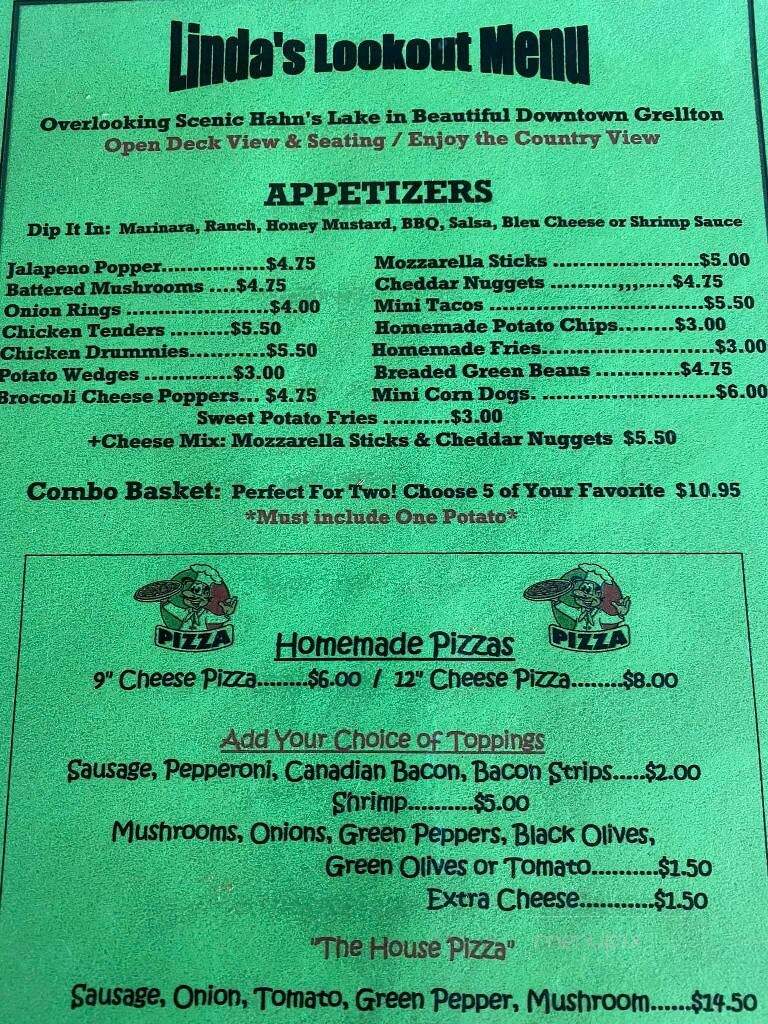 Linda's Lookout - Johnson Creek, WI menu_pic