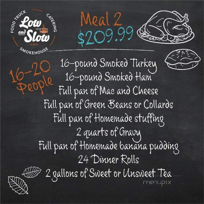 Low and Slow Smokehouse - Smithfield, NC menu_pic