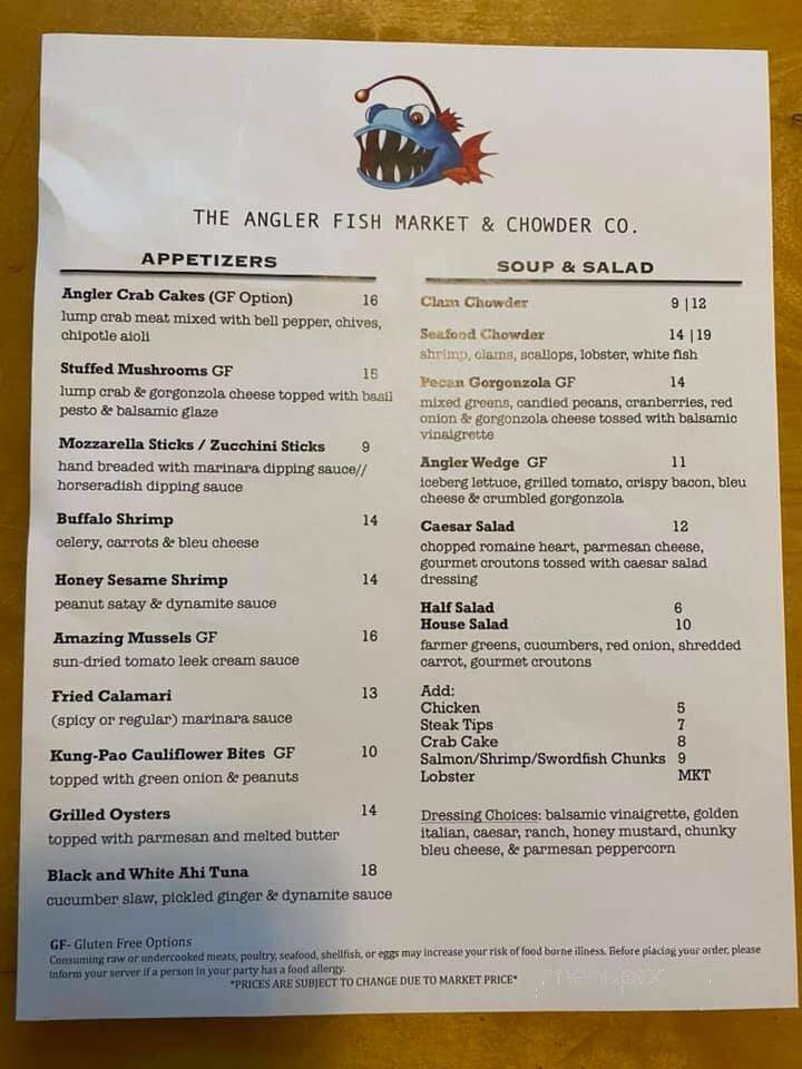 The Angler - Westminster, MA menu_pic