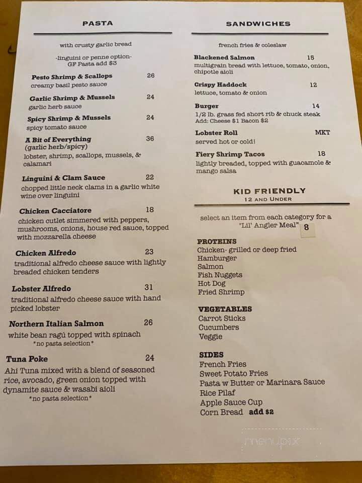 The Angler - Westminster, MA menu_pic