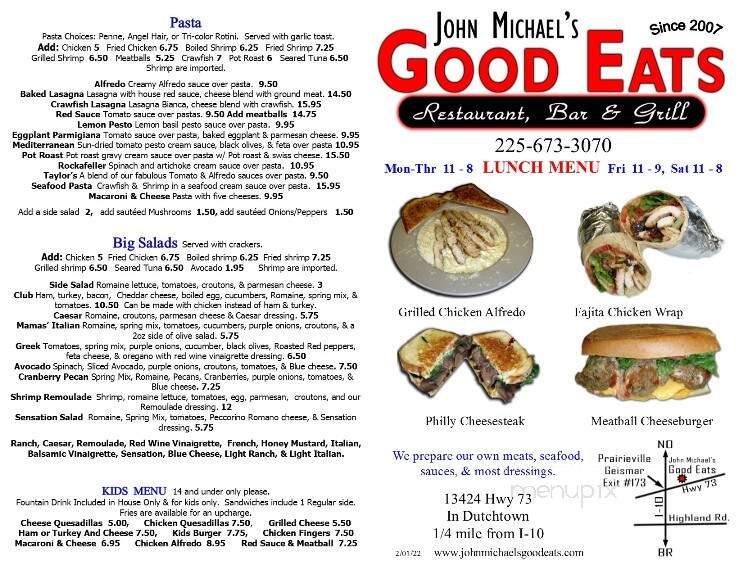 John Michael's Good Eats - Geismar, LA