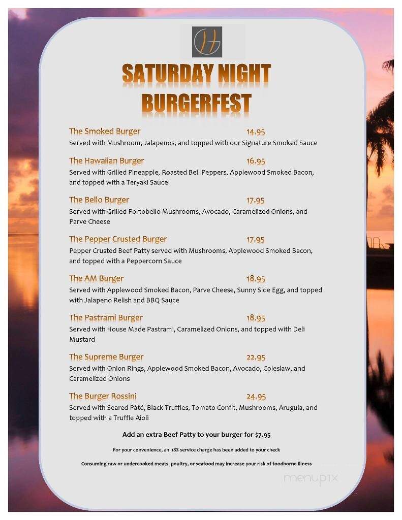 The Harbour Grill - Surfside, FL menu_pic