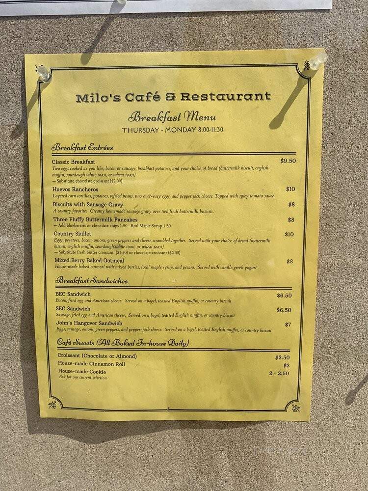 Milo's Cafe and Restaurant - Davis, WV