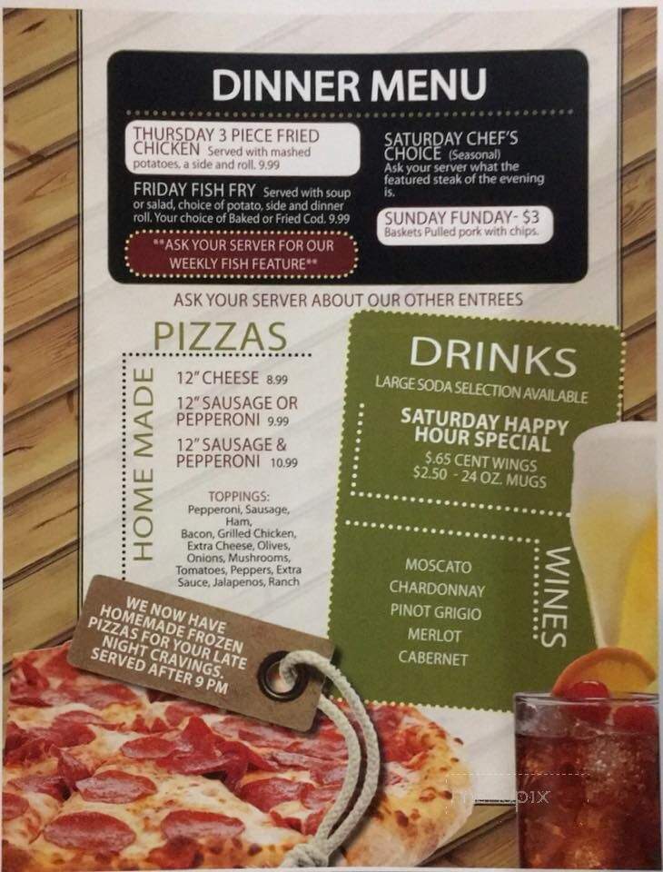 The Real McCoy's Bar Restaurant - Davis, IL menu_pic
