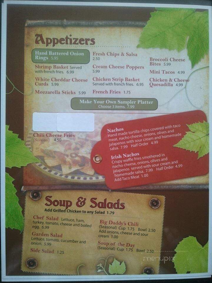 The Real McCoy's Bar Restaurant - Davis, IL menu_pic
