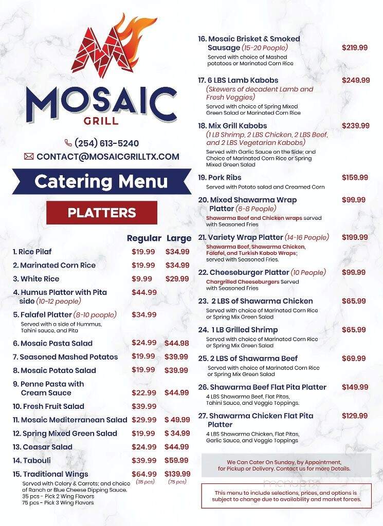 Mosaic Grill - Belton, TX