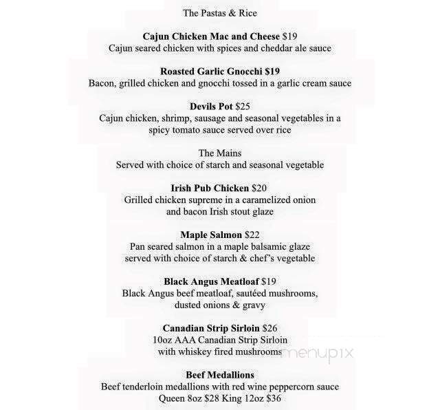 The Main Grill and Ale House - Kingsville, ON menu_pic