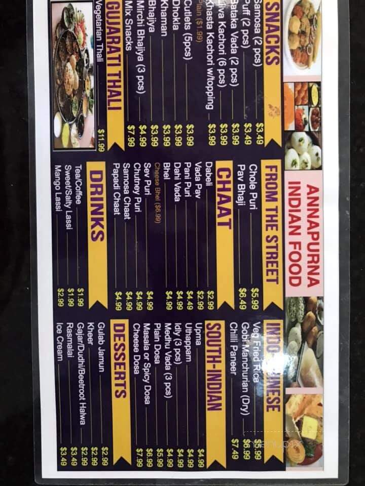 Annapurna Indian Restaurant - Parma, OH menu_pic