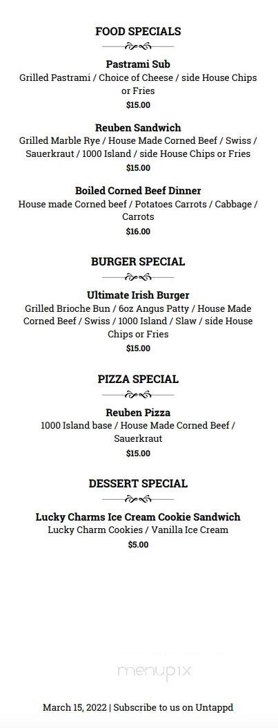 Buddy's Pizza Pub - Middleborough, MA menu_pic