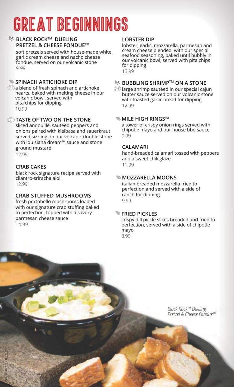 Black Rock Bar & Grill - Novi, MI menu_pic