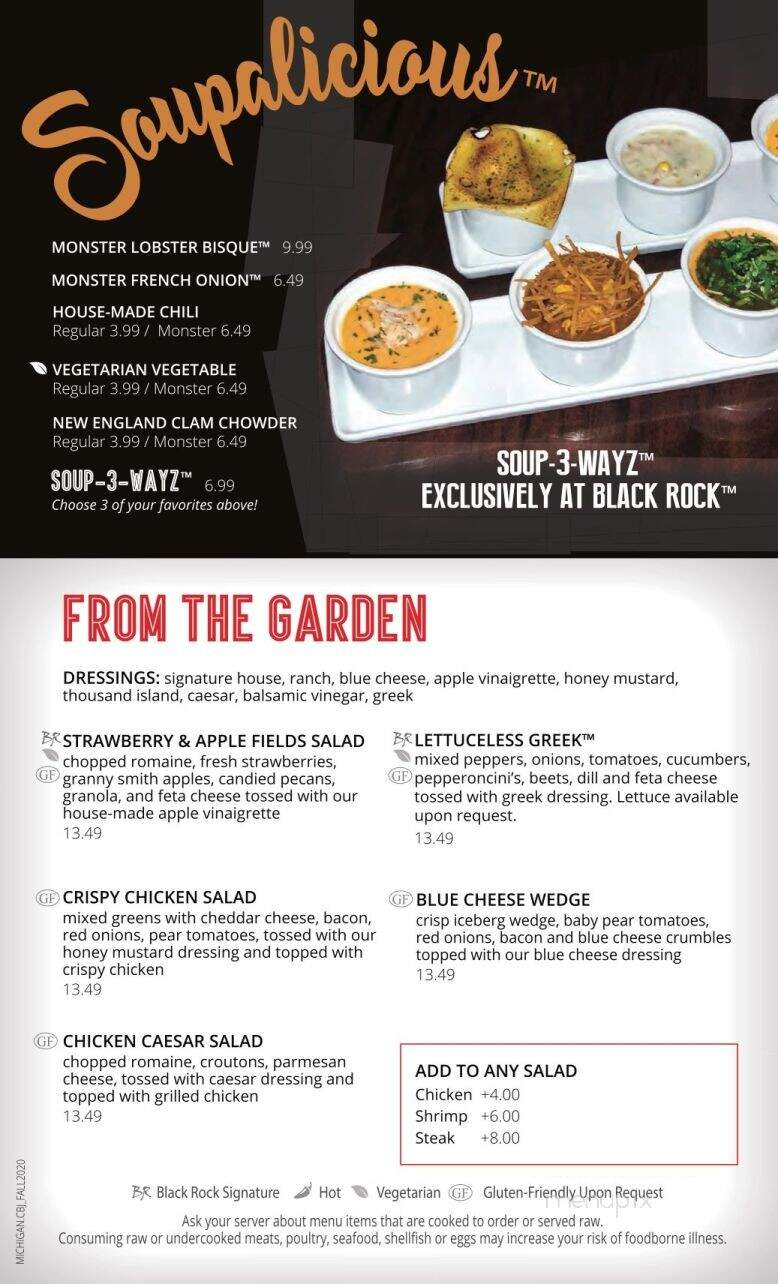 Black Rock Bar & Grill - Novi, MI menu_pic