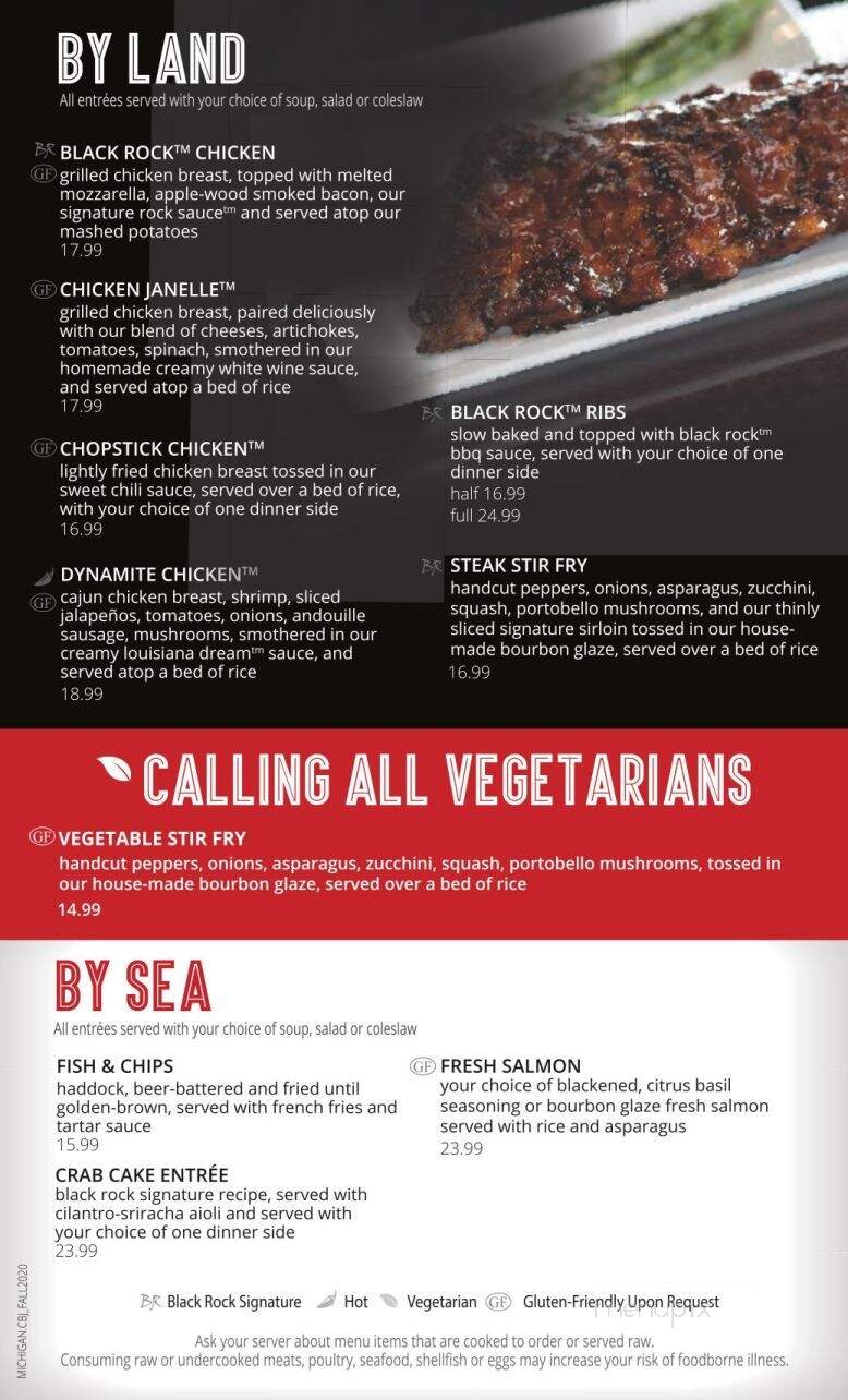 Black Rock Bar & Grill - Novi, MI menu_pic