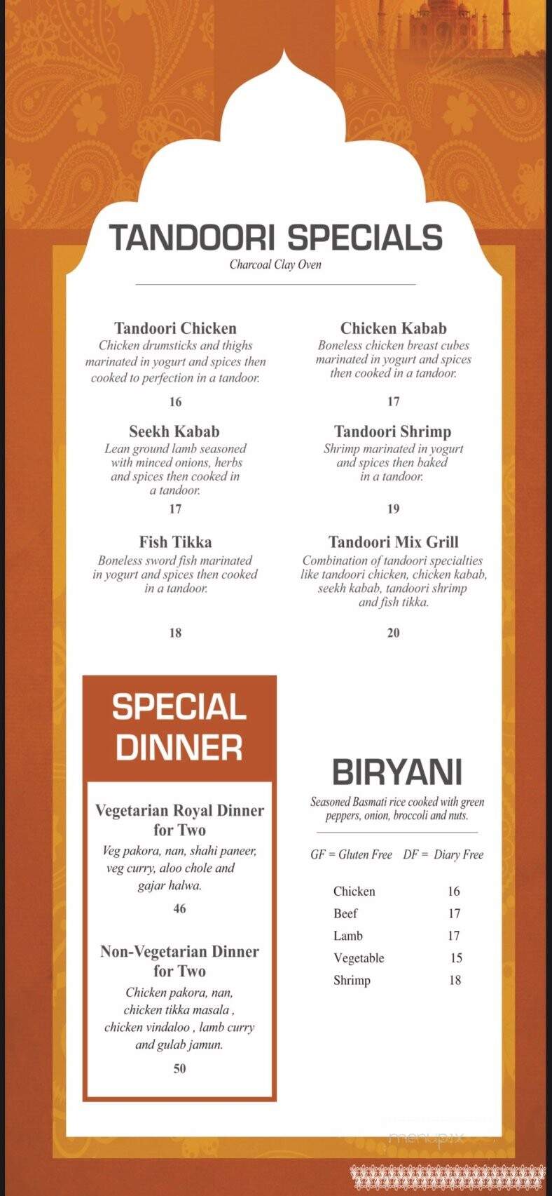 Taste Of India - Green Bay, WI menu_pic