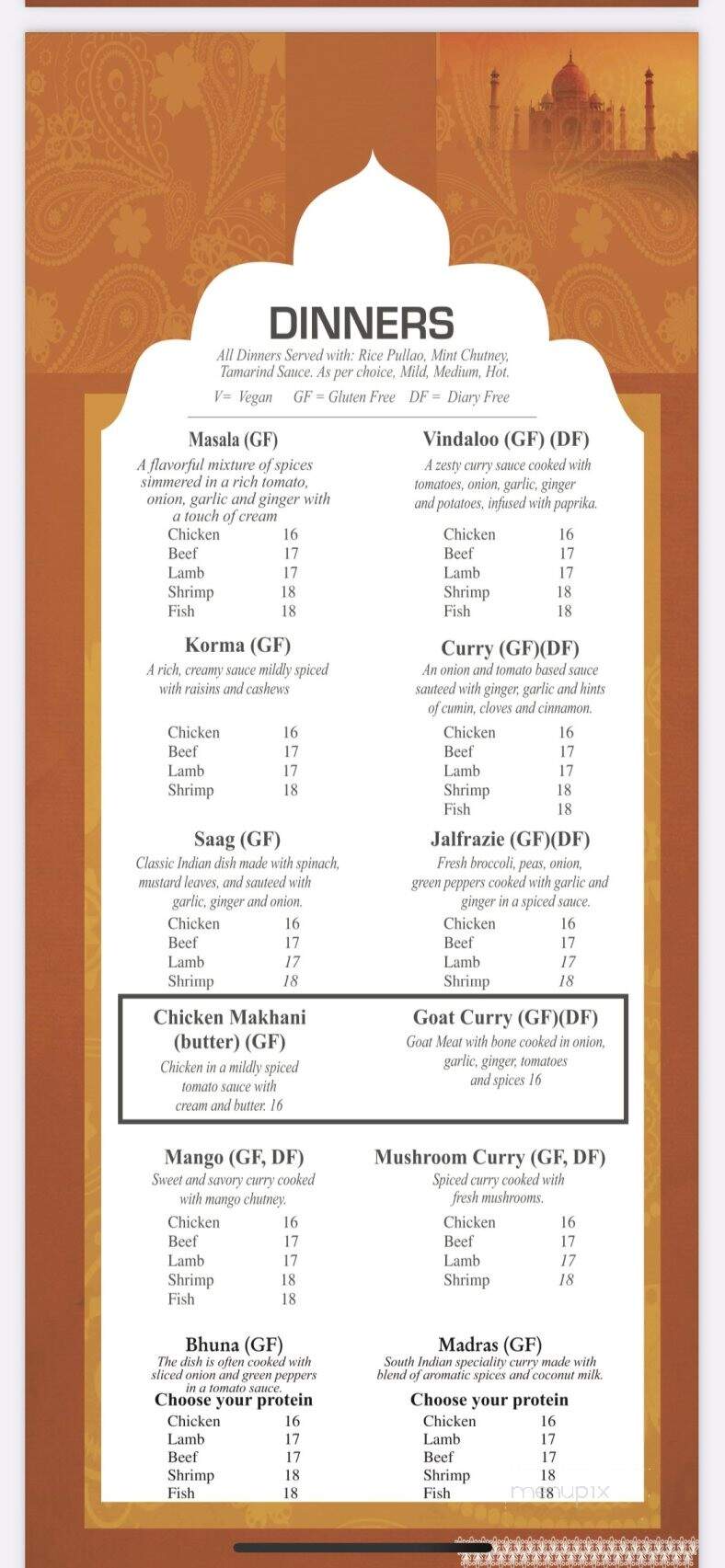 Taste Of India - Green Bay, WI menu_pic