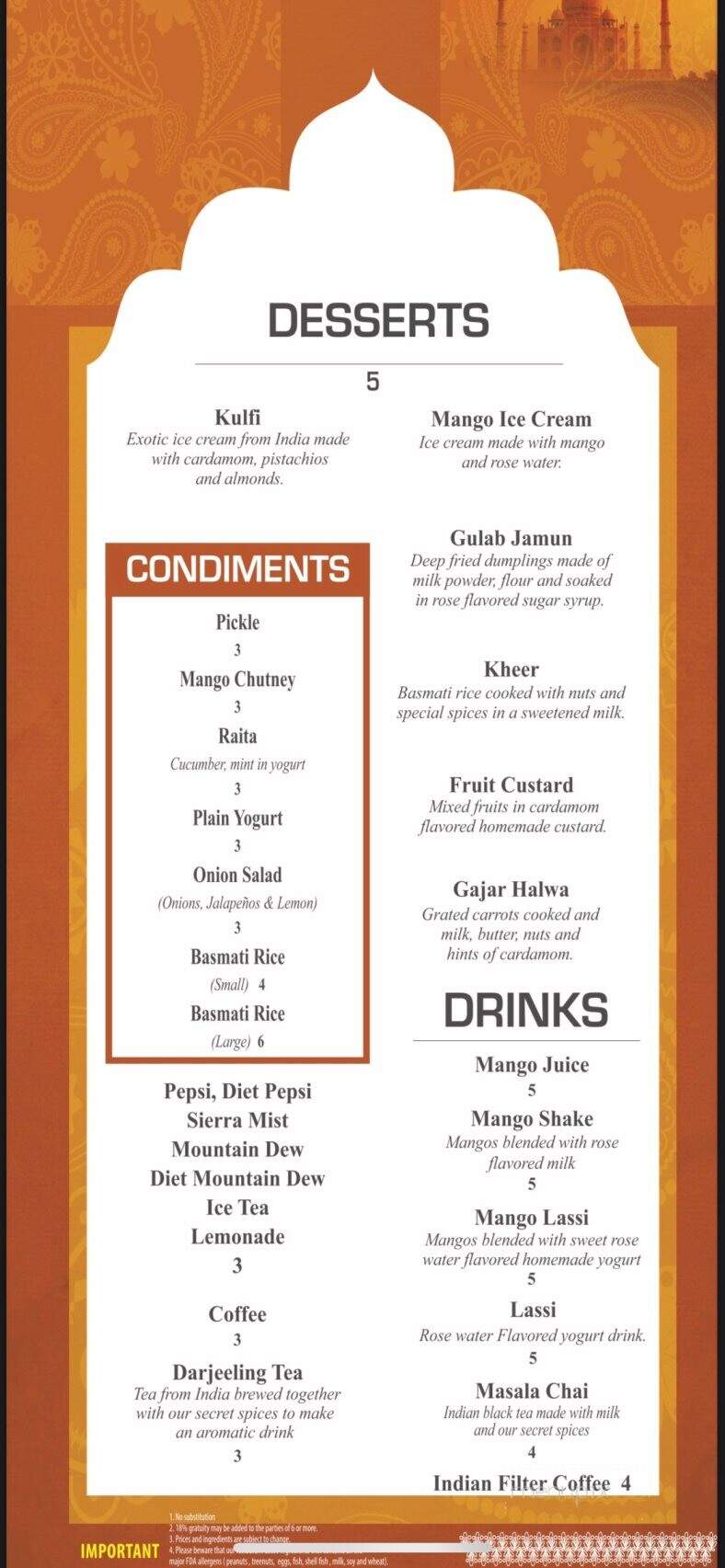 Taste Of India - Green Bay, WI menu_pic