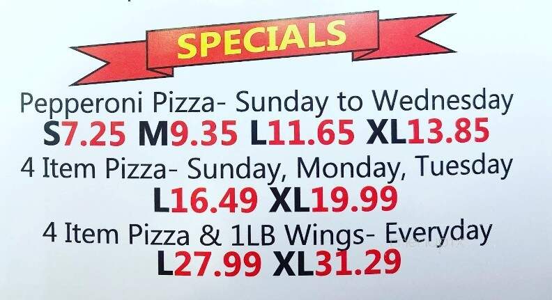 Wayne's Pizza & subs - Chatham-Kent, ON menu_pic