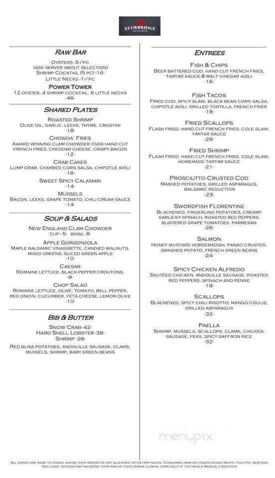Sturbridge Seafood - Sturbridge, MA