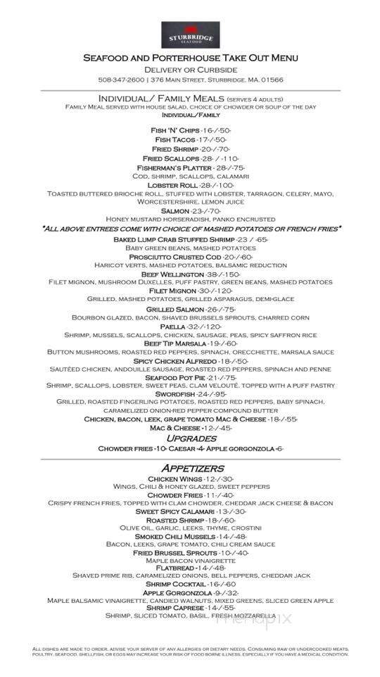 Sturbridge Seafood - Sturbridge, MA